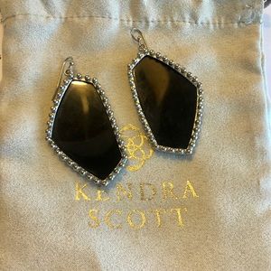 Kendra Scott black and silver statement earrings
